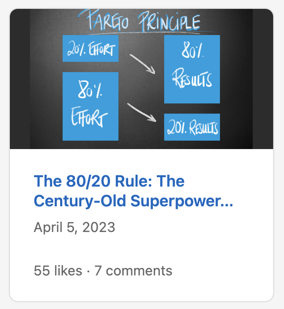 The 80/20 Rule - The Century Old Superpower