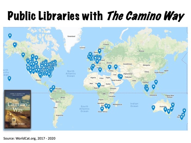 Map of libraries with The Camino Way
